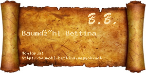 Baumöhl Bettina névjegykártya
